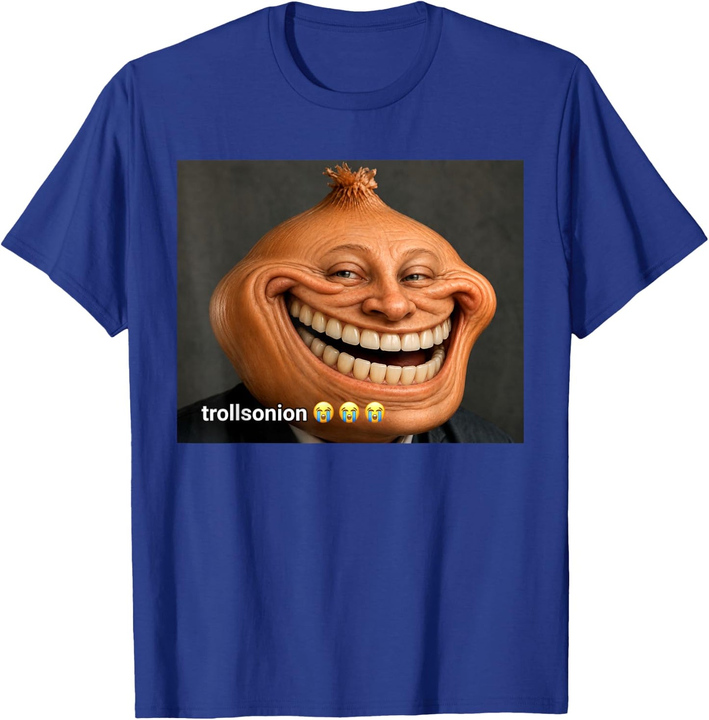 Funny Trollsonion Sonion Realistic Troll Face Meme T-Shirt - T-Shirt | Royal