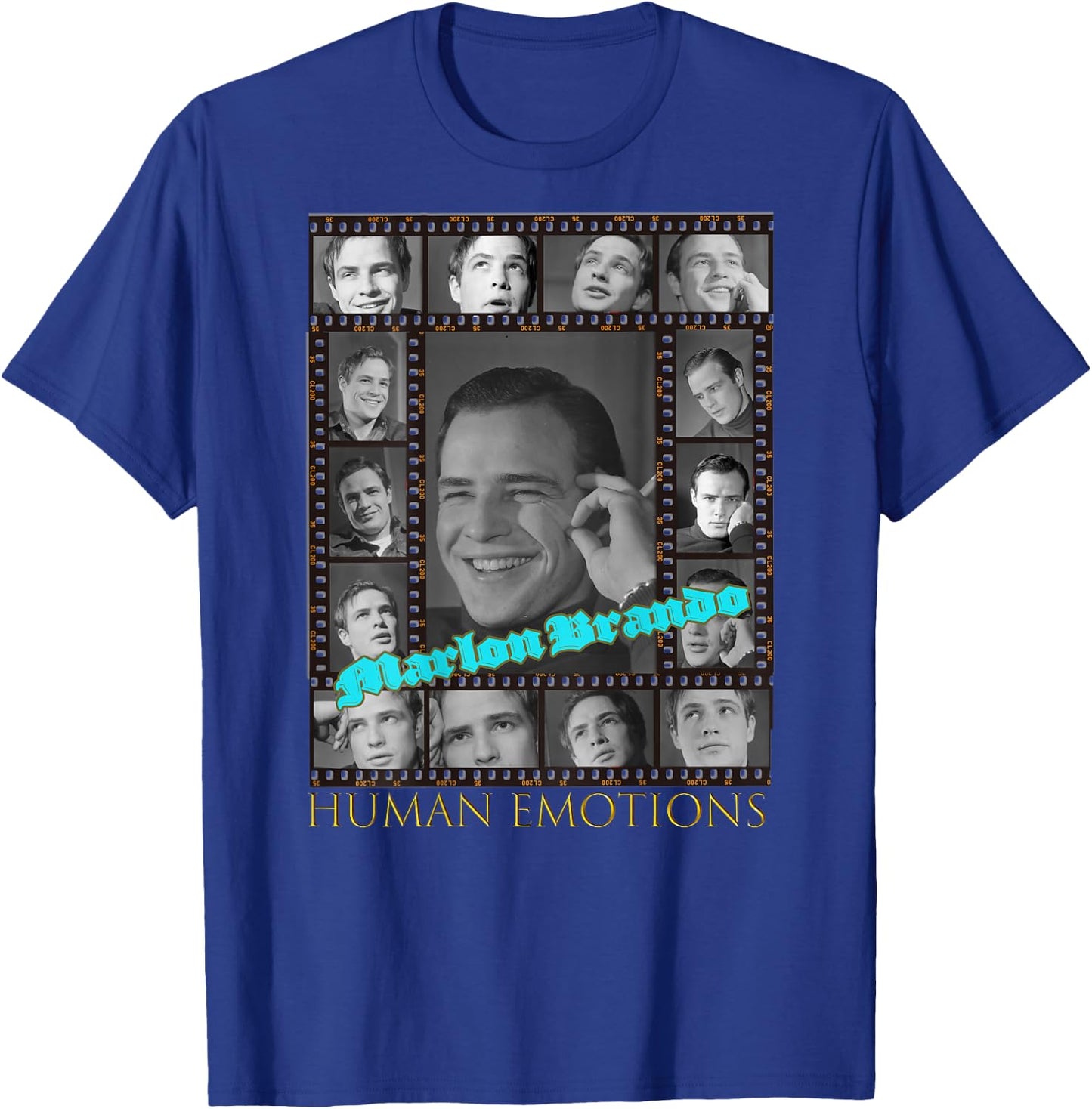 Marlon Brando_001_Back Printed T-Shirt - T-Shirt | Royal