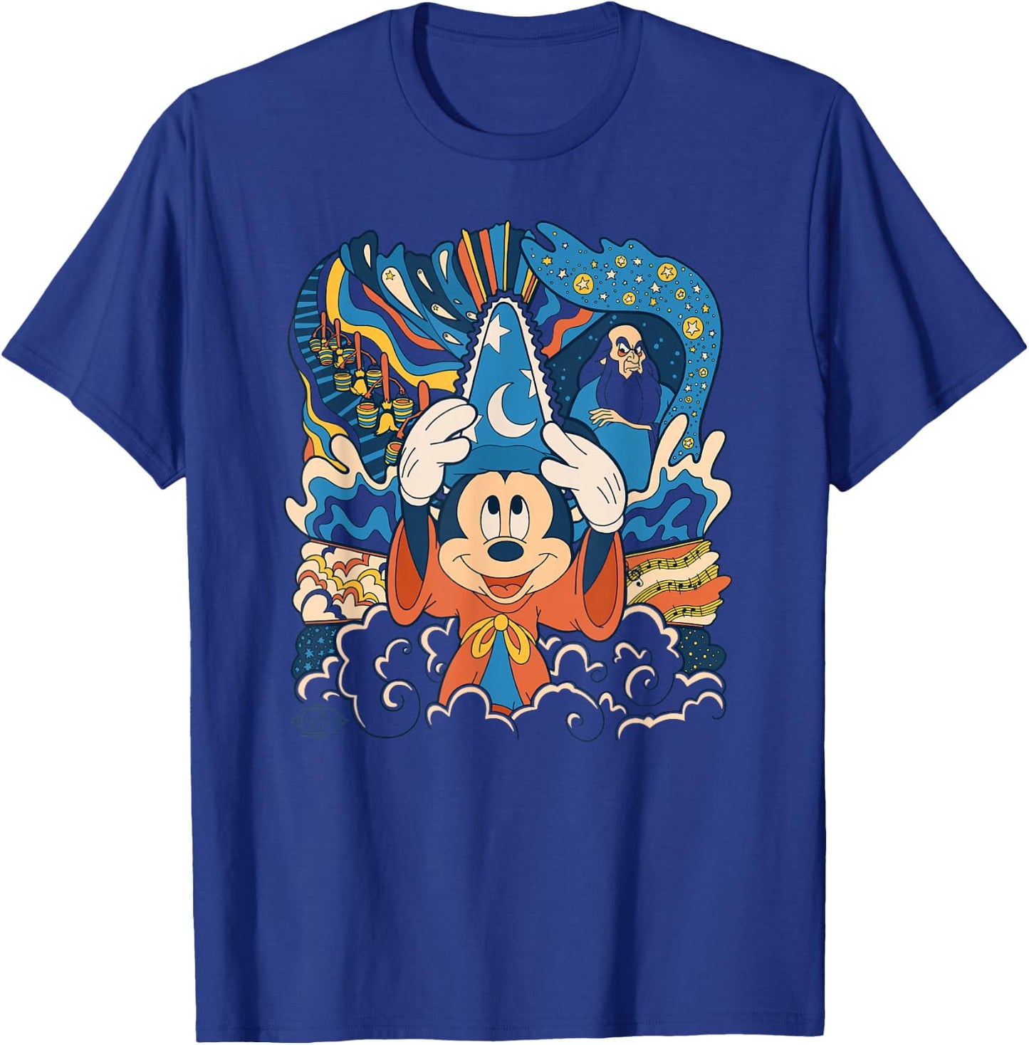 Disney Fantasia Mickey Mouse Sorcerer’s Apprentice Retro T-Shirt - T-Shirt | Royal