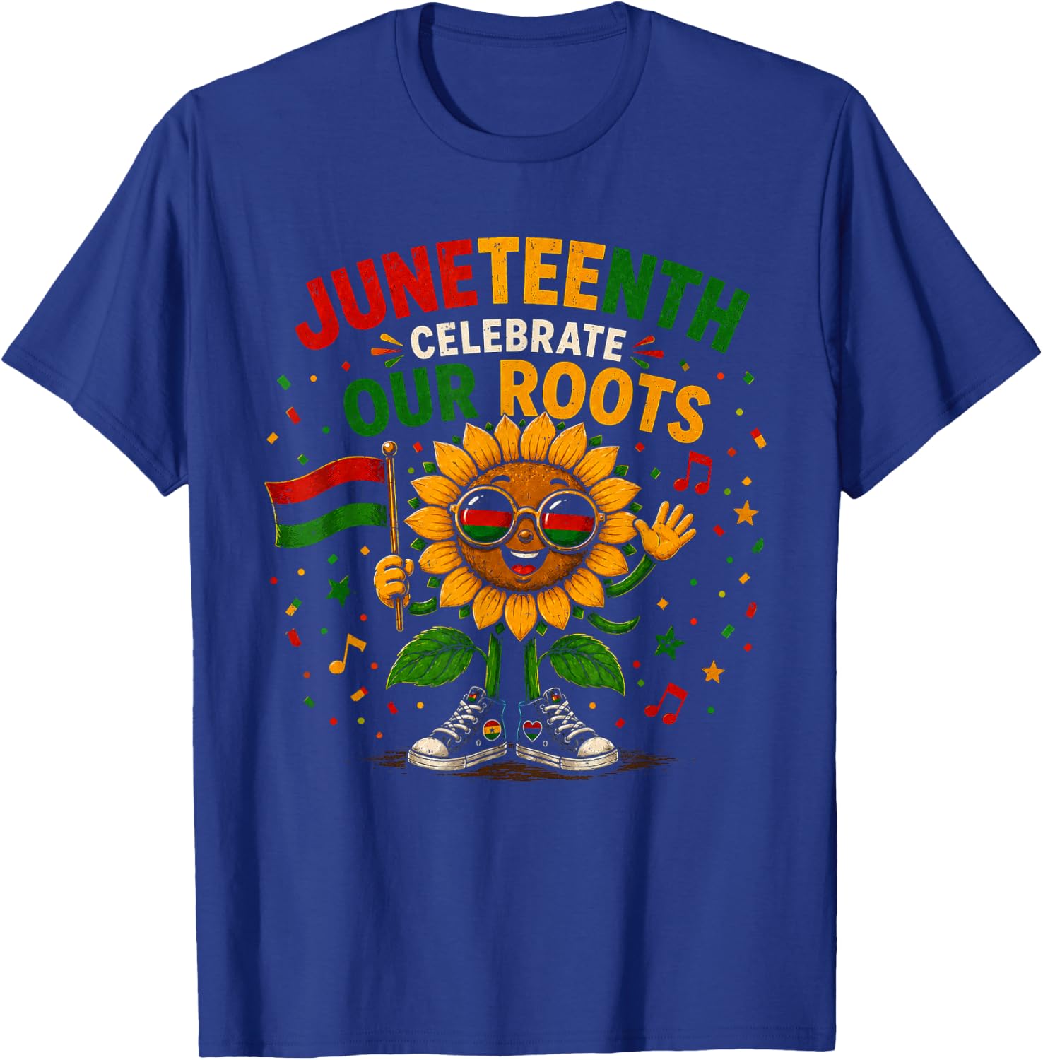 Juneteenth Celebrate Our Roots Black History T-Shirt - T-Shirt | Royal