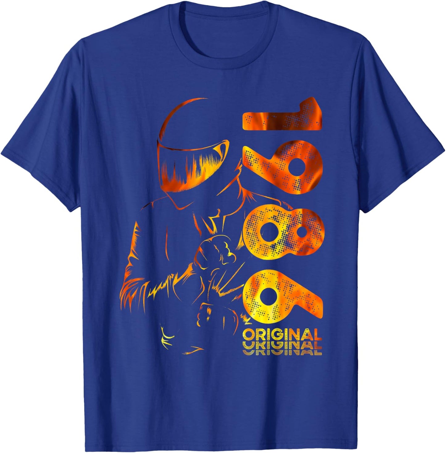 40e Anniversaire Homme Moto Motard Biker 1986 T-Shirt - T-Shirt | Royal