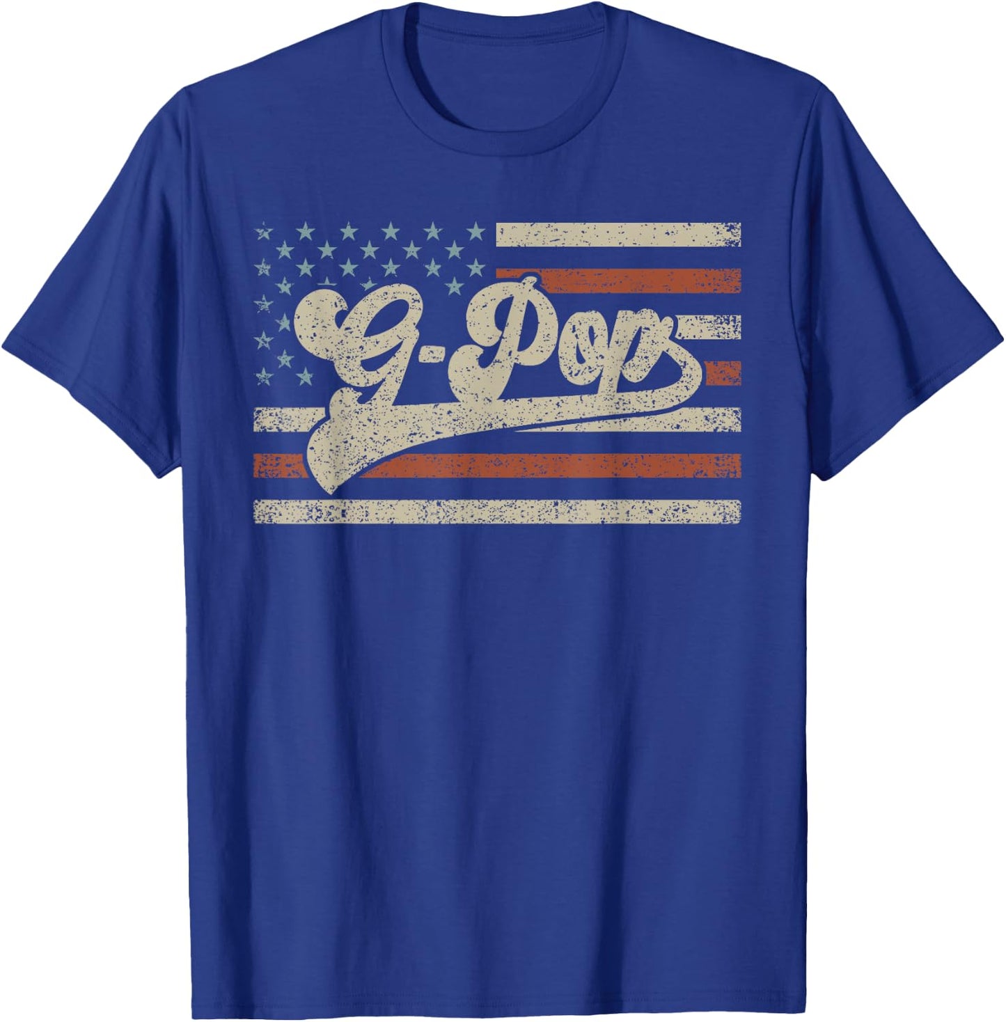 G-pop American Us Flag Funny Father's Day Patriotic T-Shirt - T-Shirt | Royal