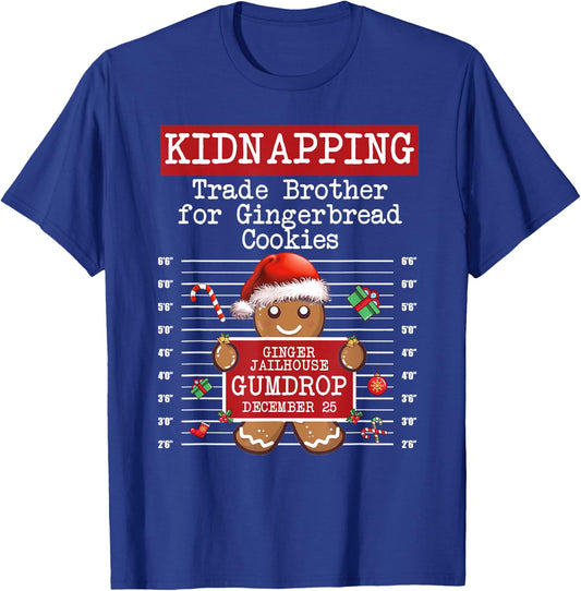 Family Matching Christmas Gingerbread Inmate Trade Brother T-Shirt - T-Shirt | Royal