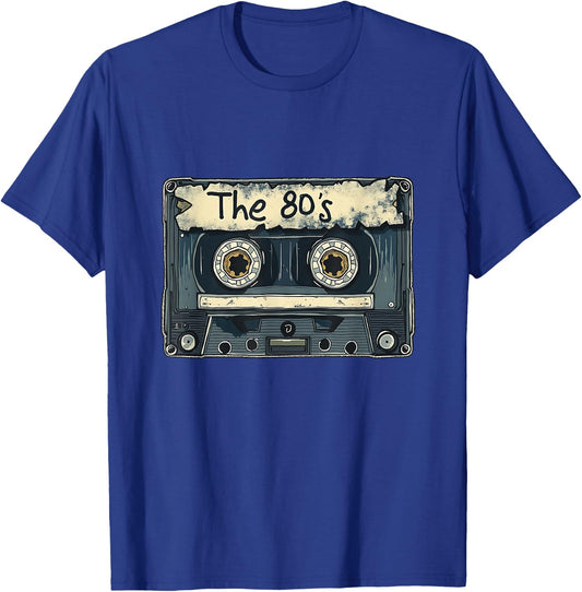Nostalgic 80's 90's Retro Cassette Mix Tape Throwback Party T-Shirt - T-Shirt | Royal
