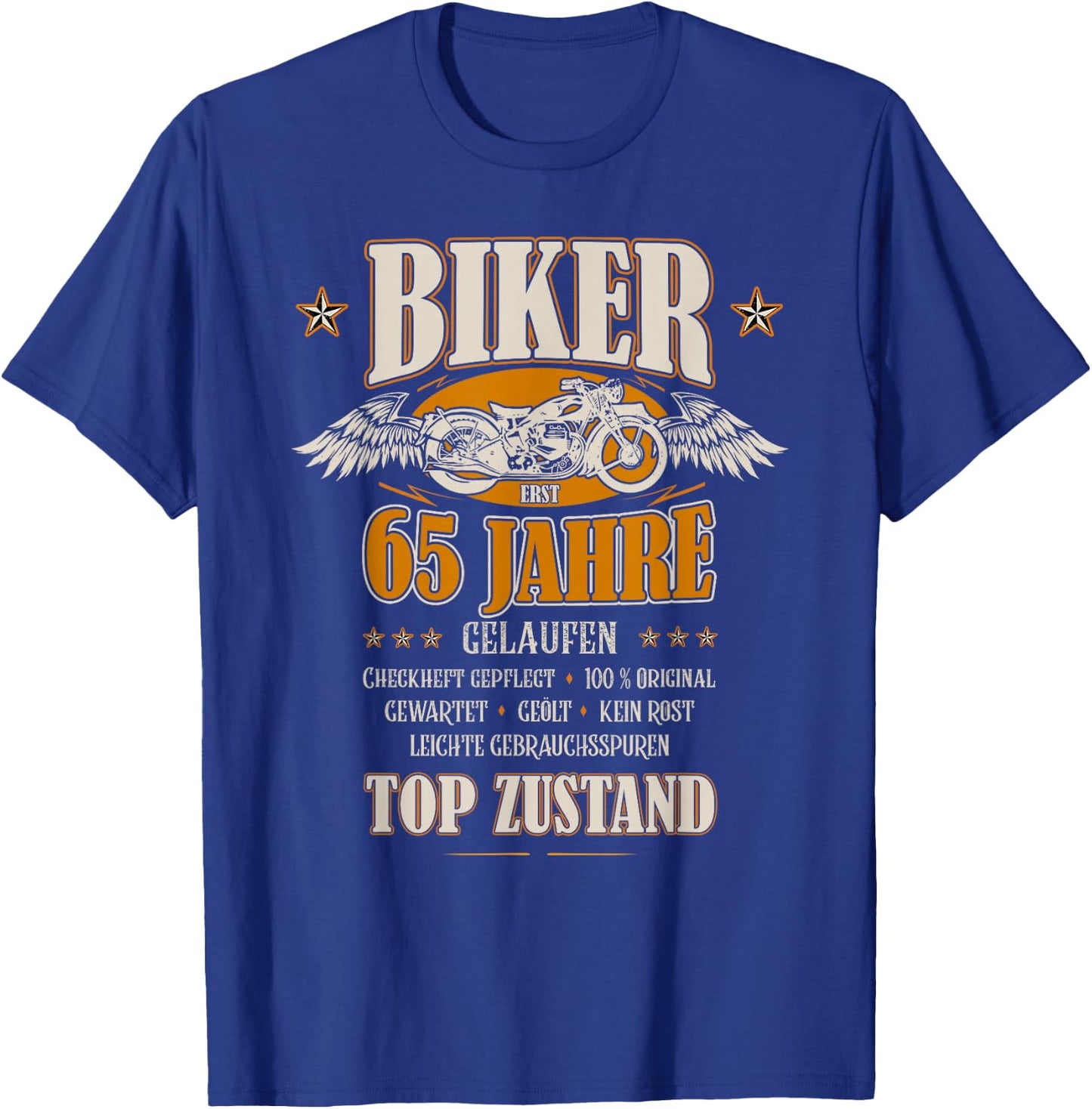 65. Geburtstag Biker Motorrad Mann Geschenk lustig T-Shirt - T-Shirt | Royal
