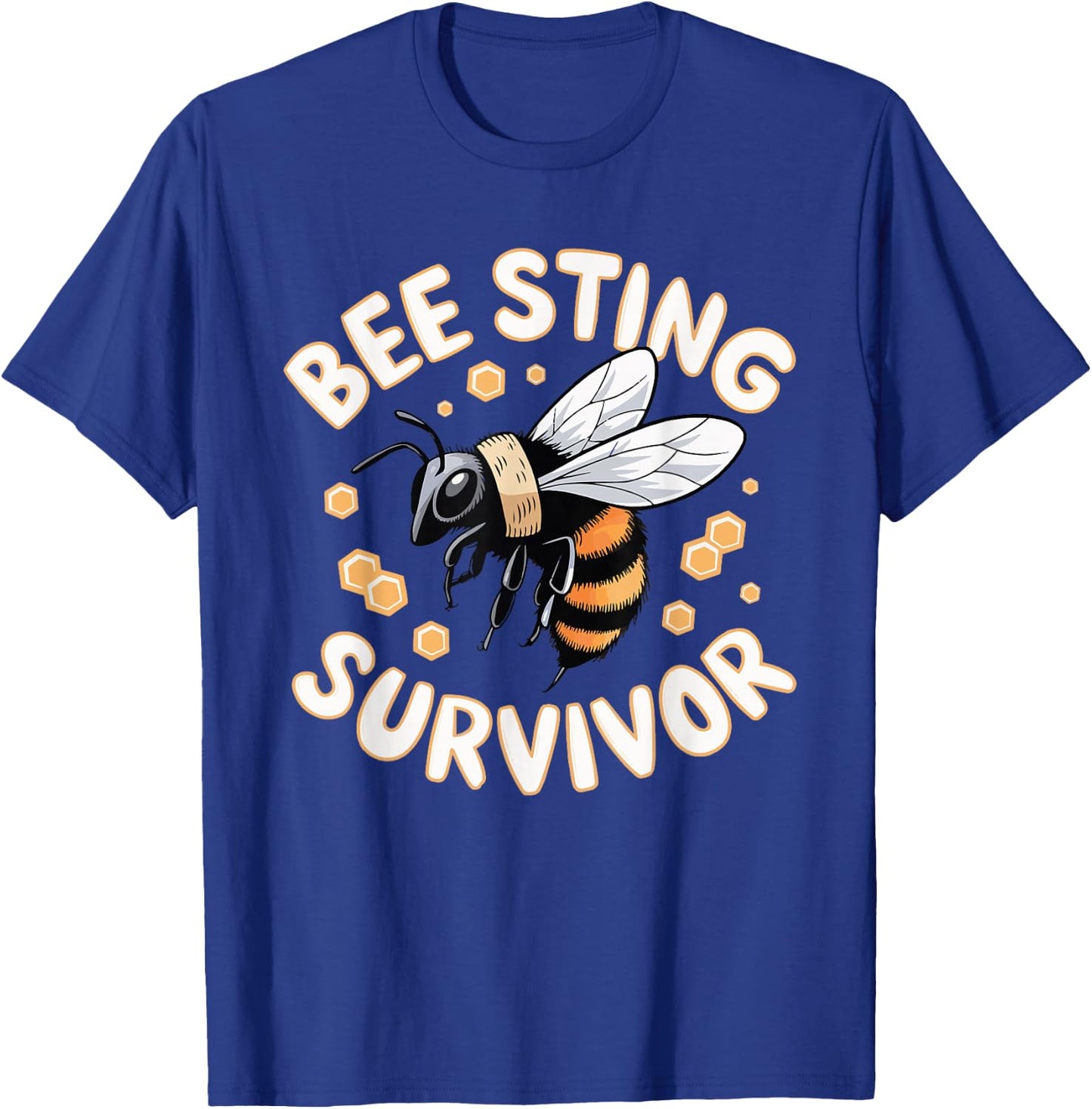 Bee Sting Survivor T-Shirt - T-Shirt | Royal