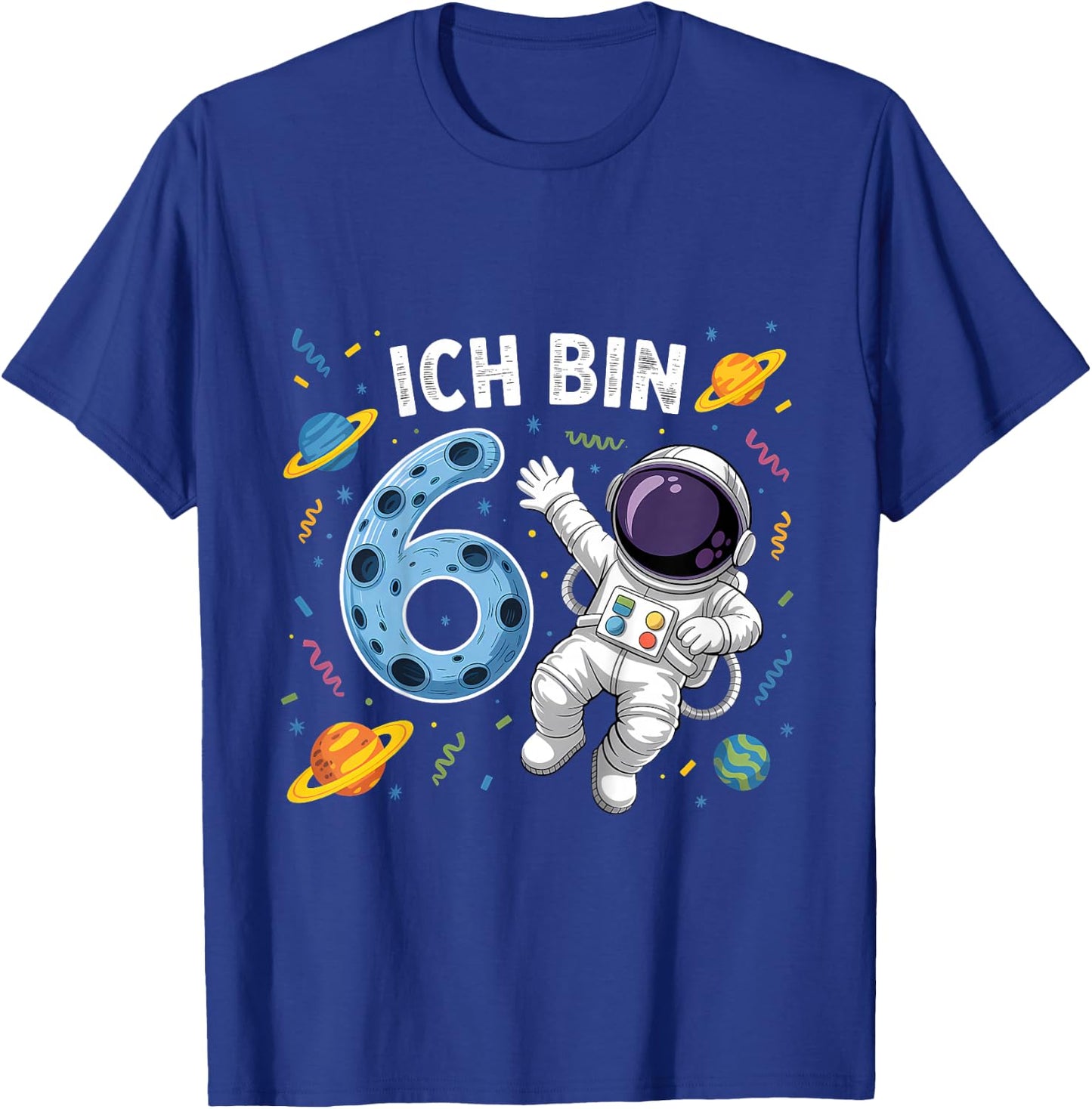 Ich Bin 6 Astronaut Sechster Geburtstag T-Shirt - T-Shirt | Royal