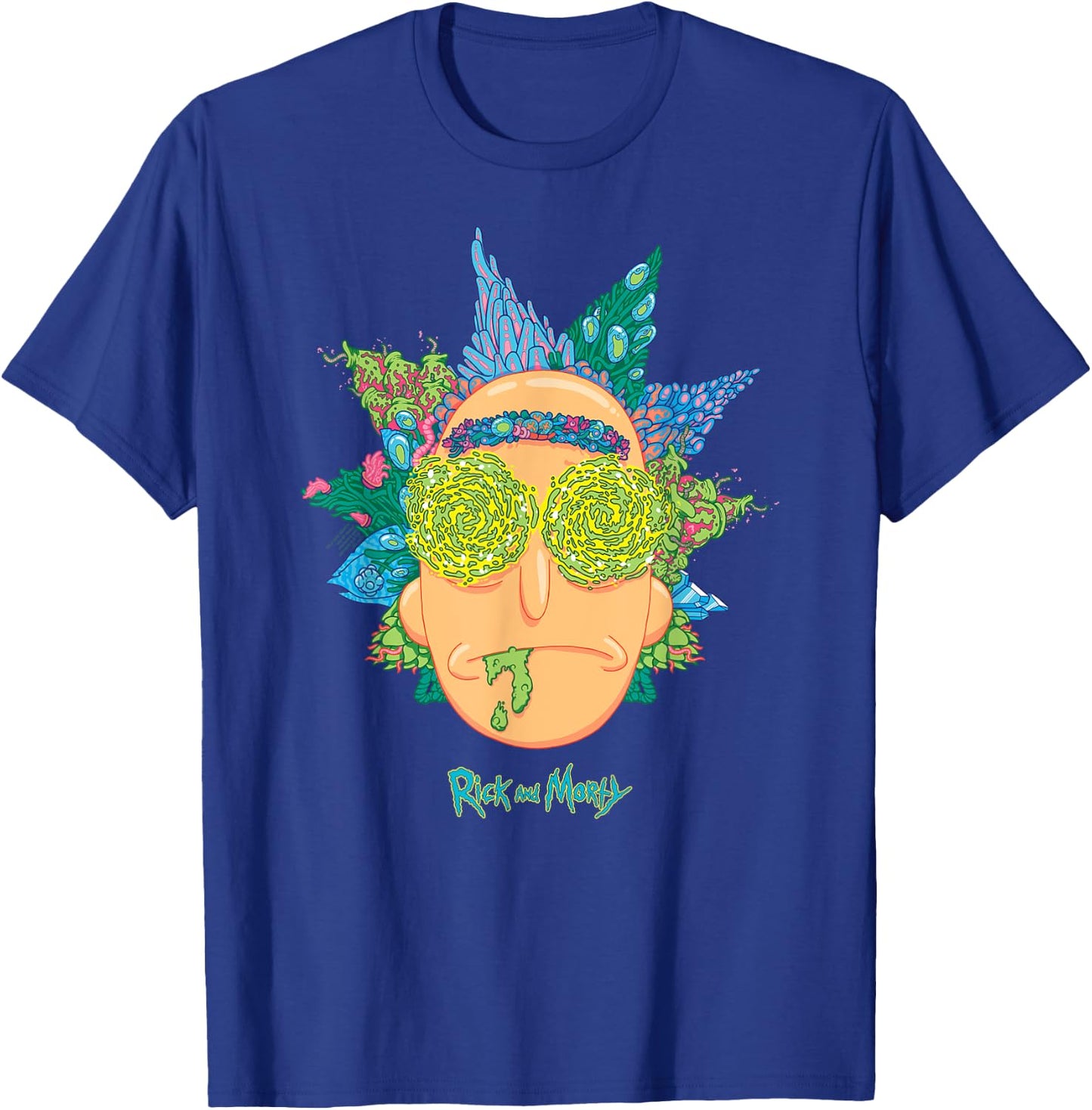 Adult Swim Rick & Morty Botanical Rick , black T-Shirt - T-Shirt | Royal