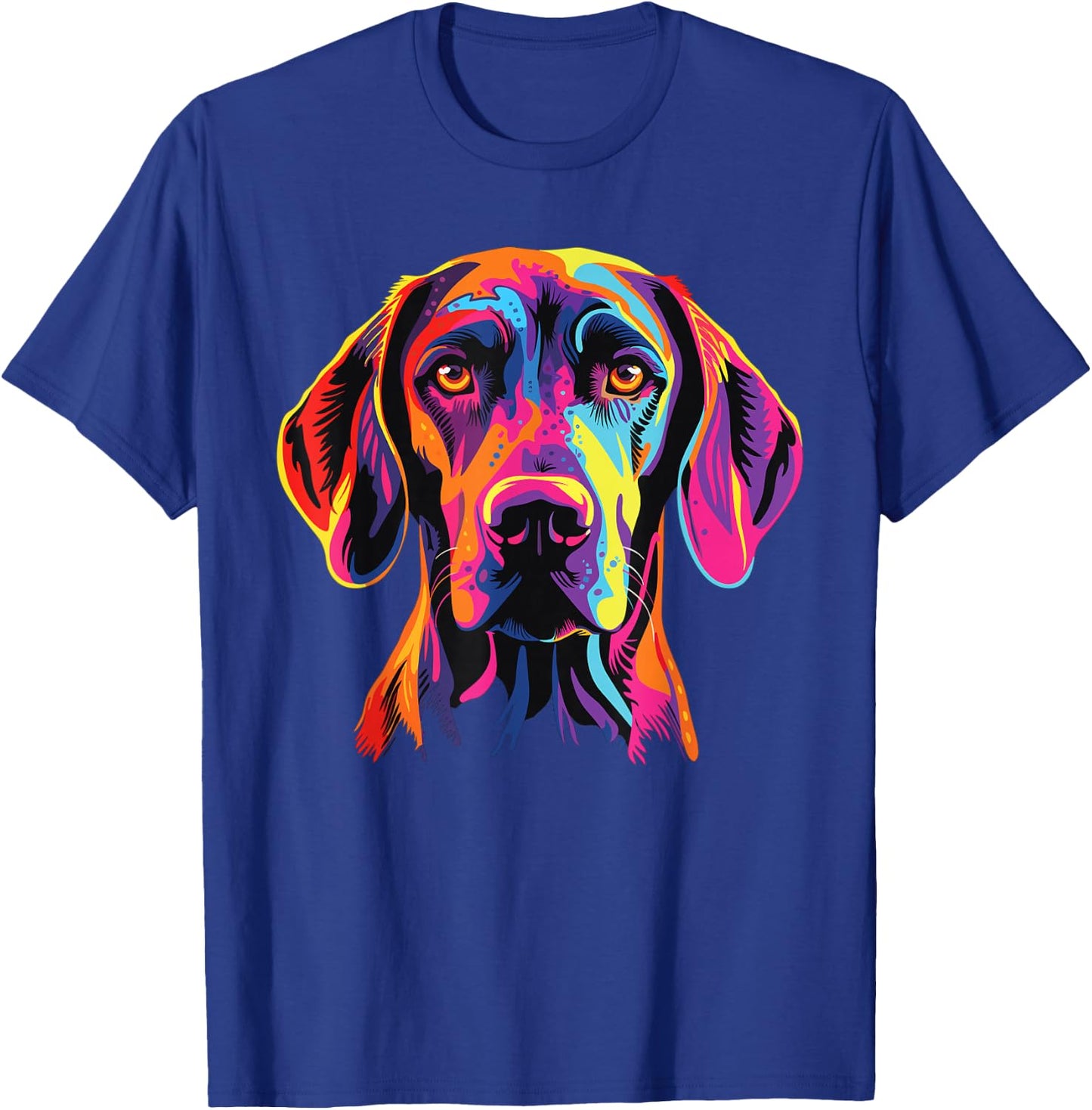 Watercolor Colorful Plott Hound Dog , Small, Black T-Shirt - T-Shirt | Royal