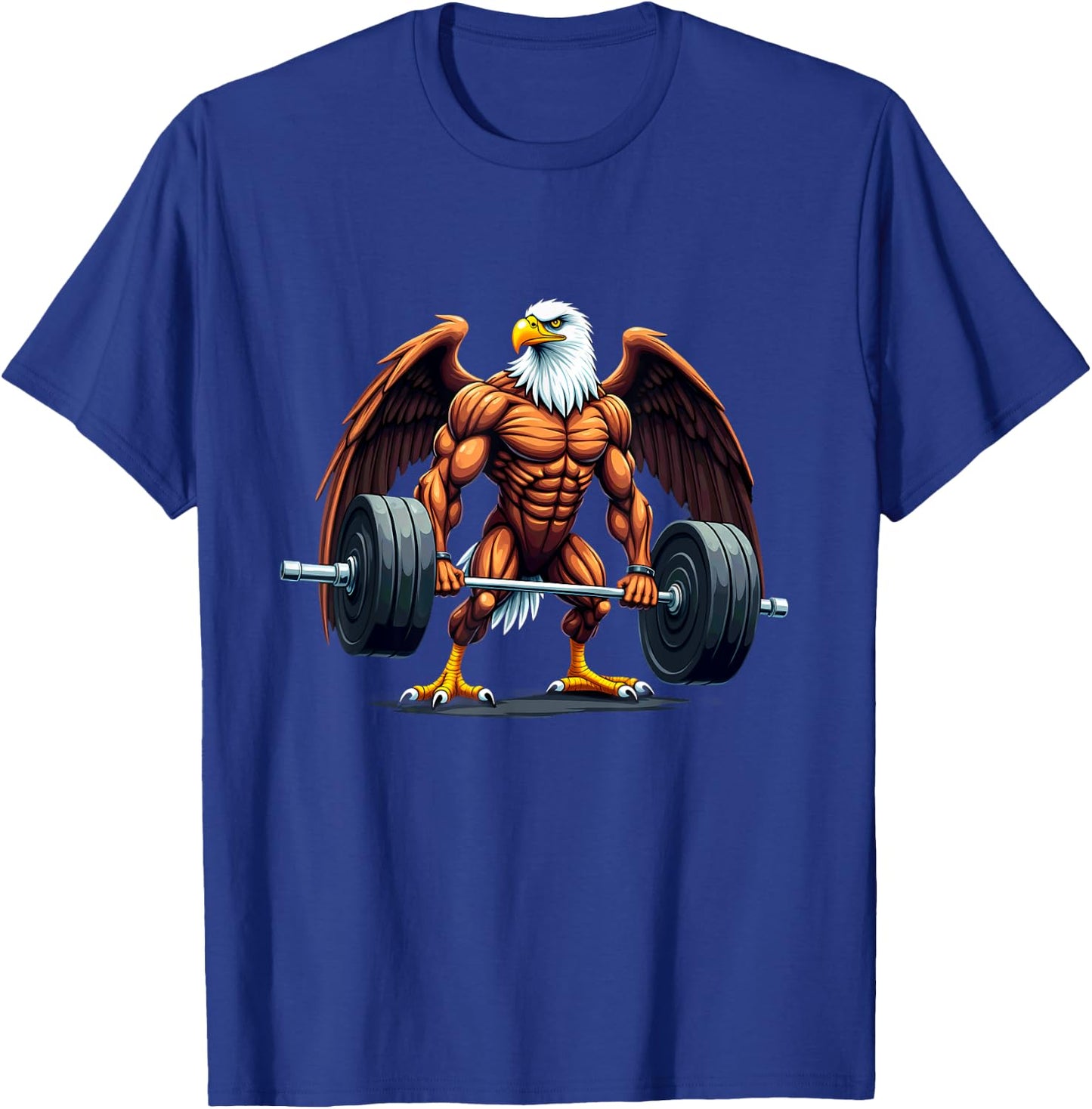 Workout Gym Eagle Deadlift Weightlifting T-Shirt - T-Shirt | Royal