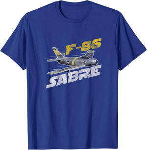 F-86 Sabre Jet Shirt Vintage Machine Veteran Pilot T-Shirt - T-Shirt | Royal