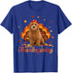 Cute Goldendoodle Happy Thanksgiving Turkey Dog Crispy Leaf Men Women T-Shirt - T-Shirt | Royal