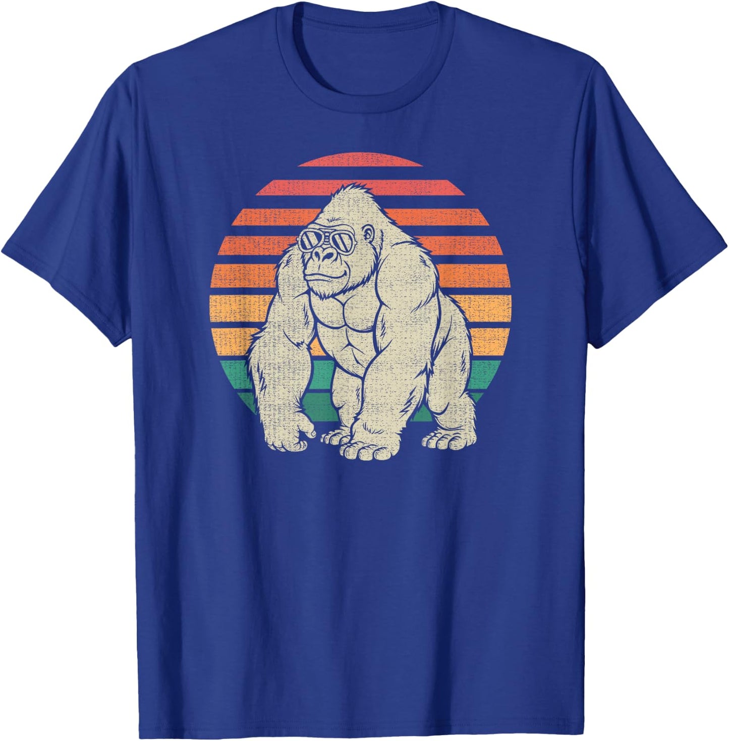 Funny Gorilla Silverback Lover Animal Retro 70s T-Shirt - T-Shirt | Royal
