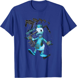 Disney Kingdom Hearts Danald Duck Tron Crossover Portrait T-Shirt - T-Shirt | Royal