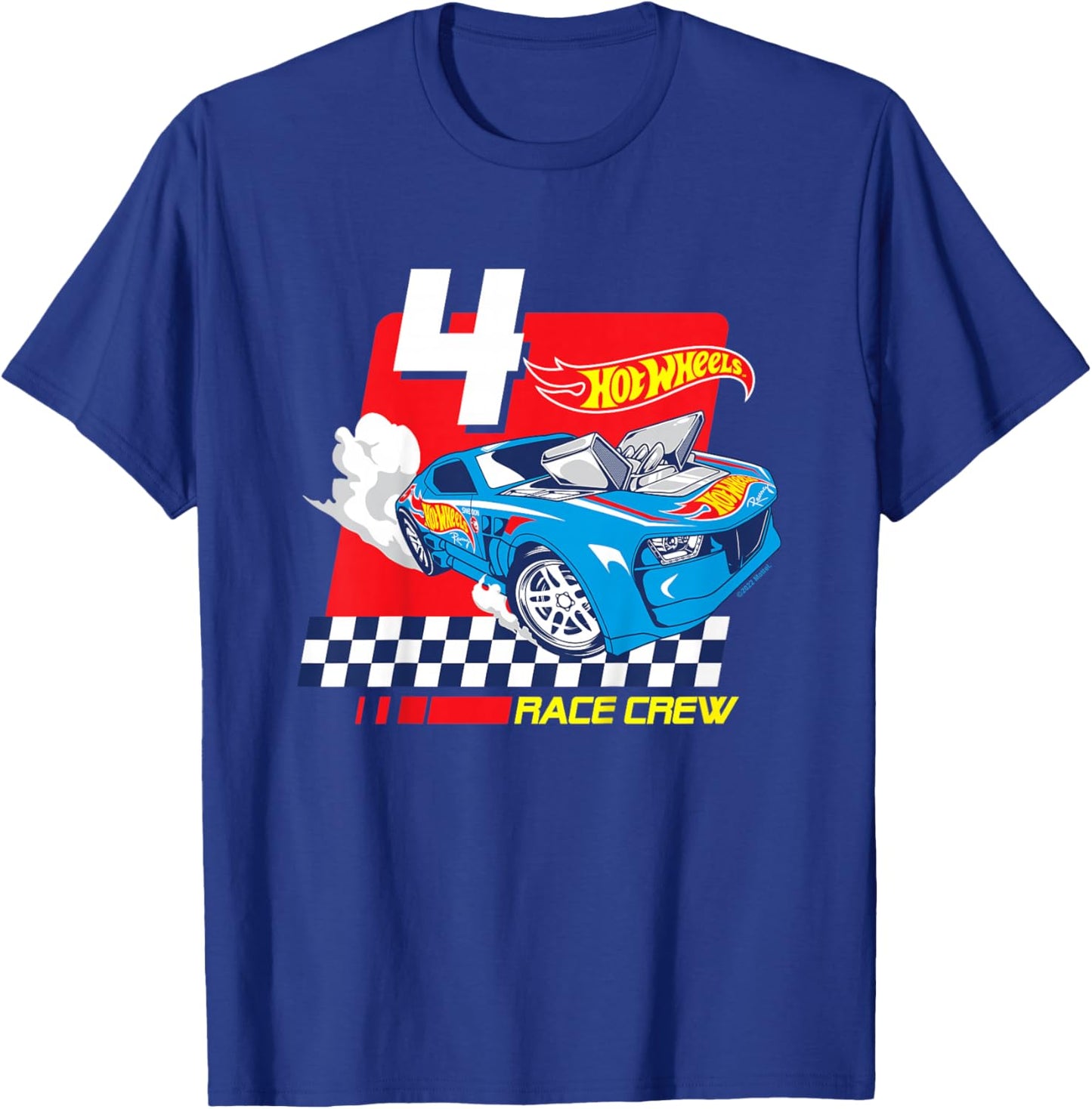 Children's Hot Wheels Race Crew 4 Years Old , black T-Shirt - T-Shirt | Royal