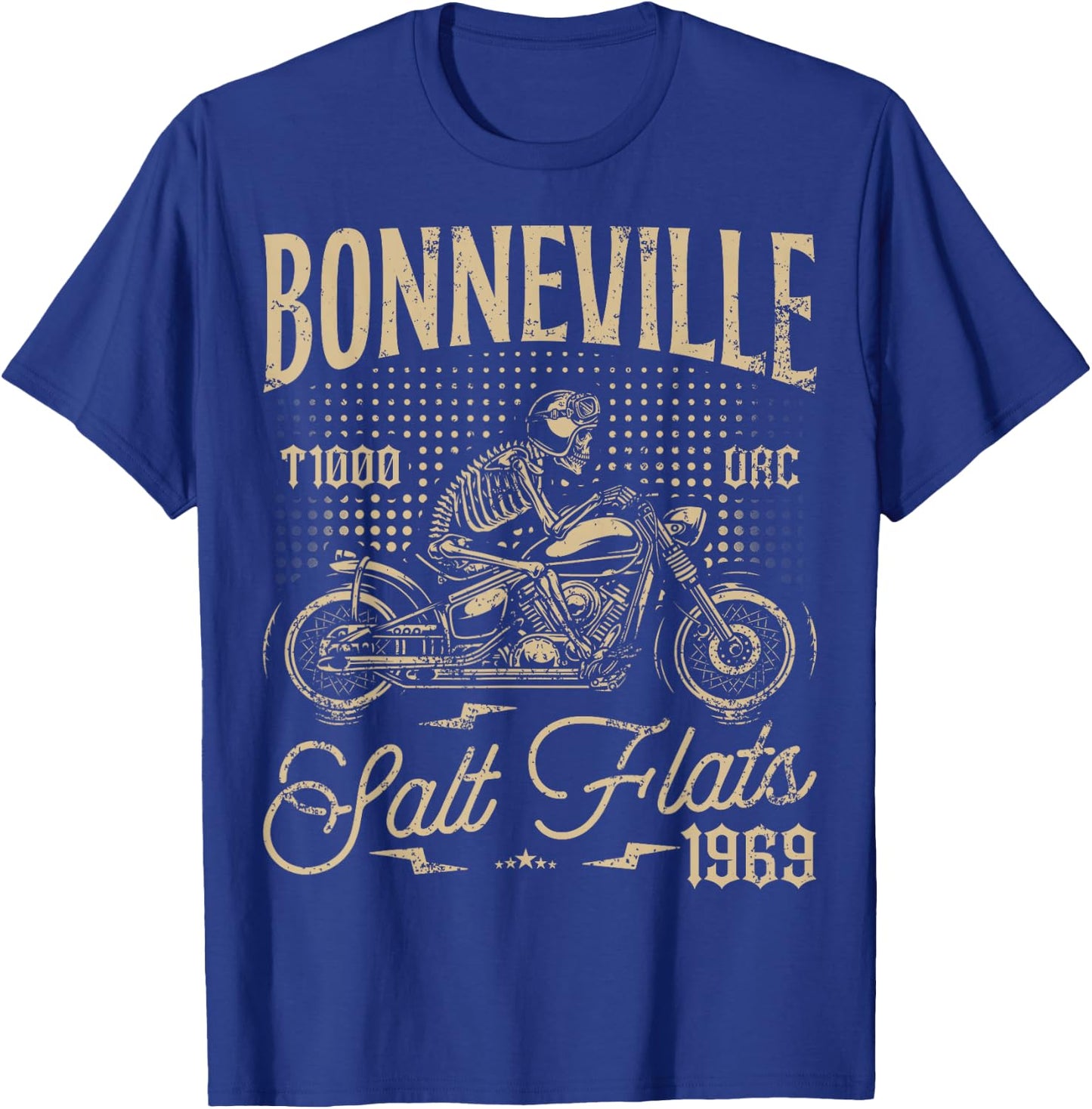 Bonneville Salt Flats Motorradrennen Vintage Biker T-Shirt - T-Shirt | Royal