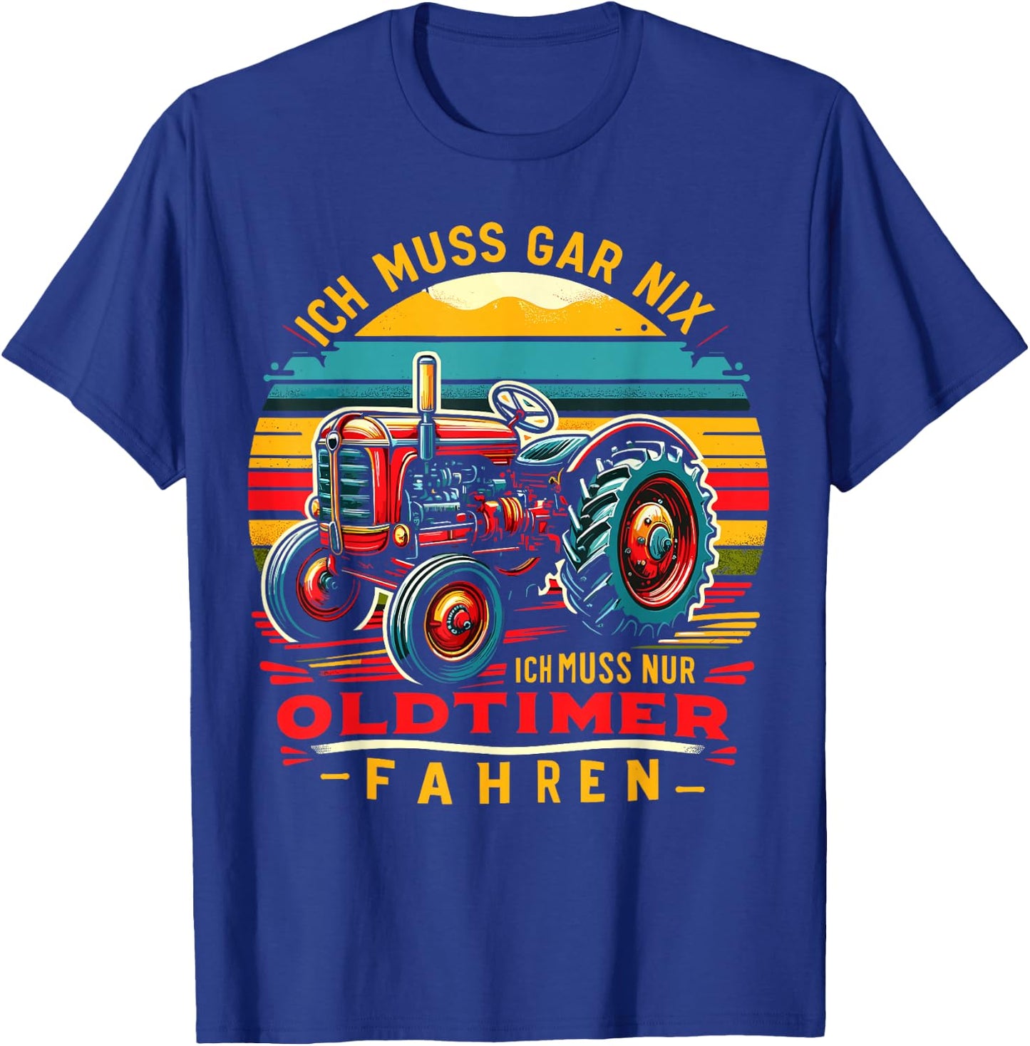 ARTIPALATI Geschenke Oldtimer Traktor Landwirt Landwirtschaft Bauer Trecker Schwarz Klein T-Shirt - T-Shirt | Royal