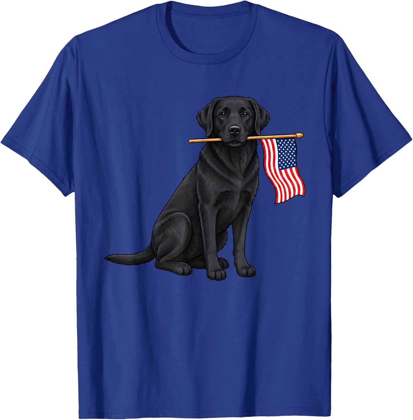 Black Lab 4th of July Patriotic Dog Fourth of July T-Shirt - T-Shirt | Royal