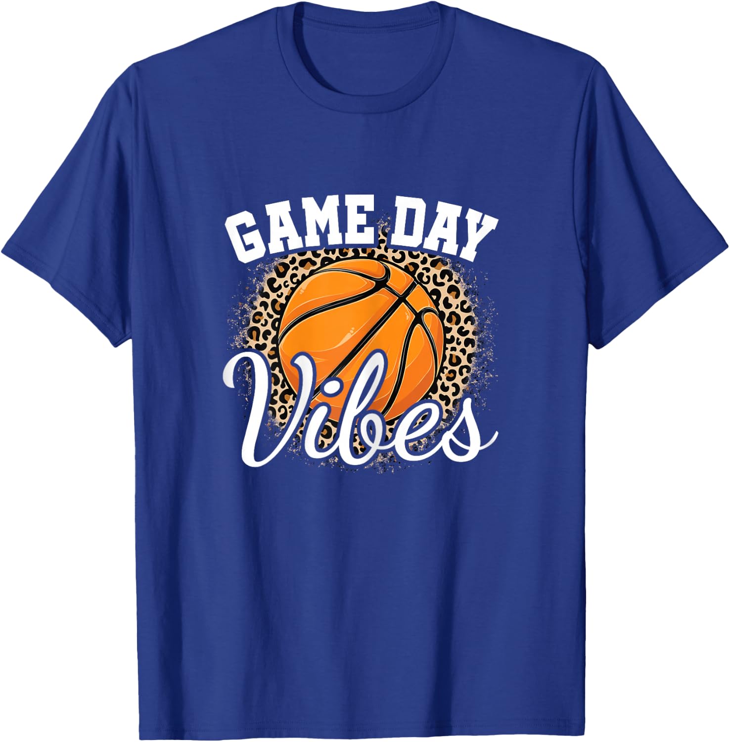 Game Day Basketball Cute Women Girls Basketball T-Shirt - T-Shirt | Royal