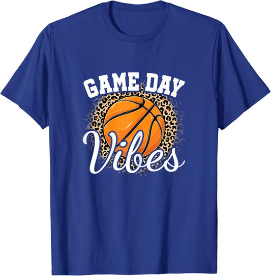 Game Day Basketball Cute Women Girls Basketball T-Shirt - T-Shirt | Royal