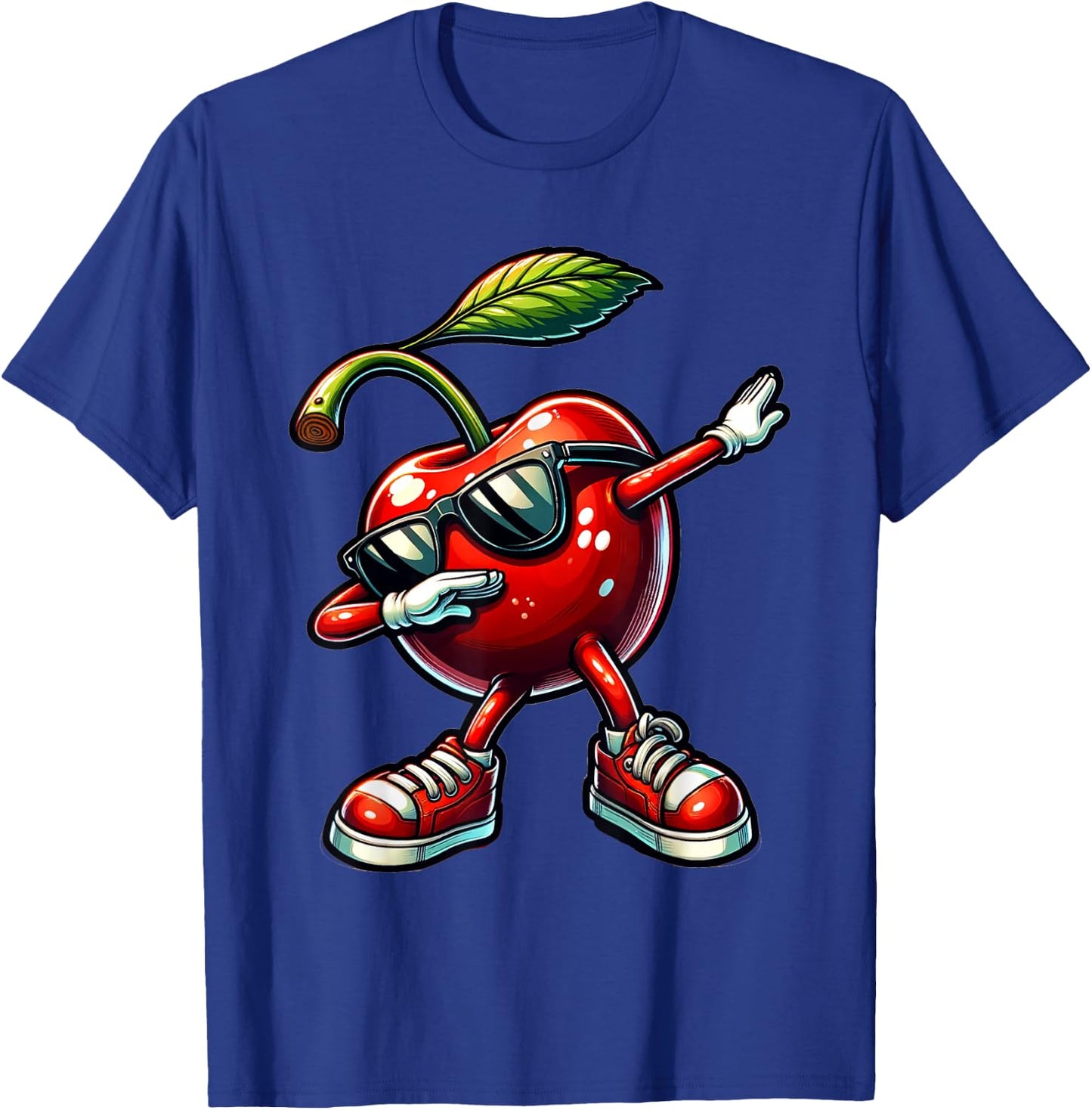 Dabbing Red Cherry Funny Cherry Fruit with Cherries , black T-Shirt - T-Shirt | Royal