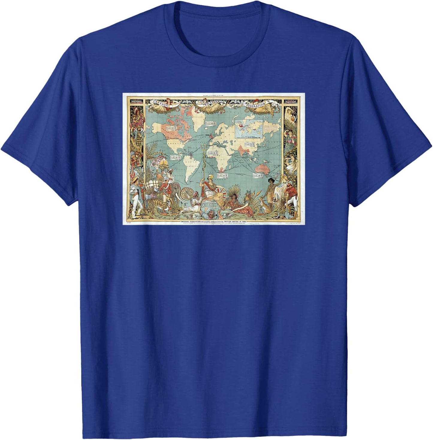 Map of the British Empire in 1886 , Black, S T-Shirt - T-Shirt | Royal