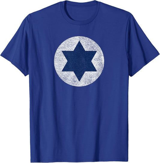 Israeli Air Force Israel Defense Roundel Flag Star of David T-Shirt - T-Shirt | Royal