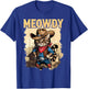 Meowdy Funny Country Side Cat Hat Vintage Cowboy Cat T-Shirt - T-Shirt | Royal