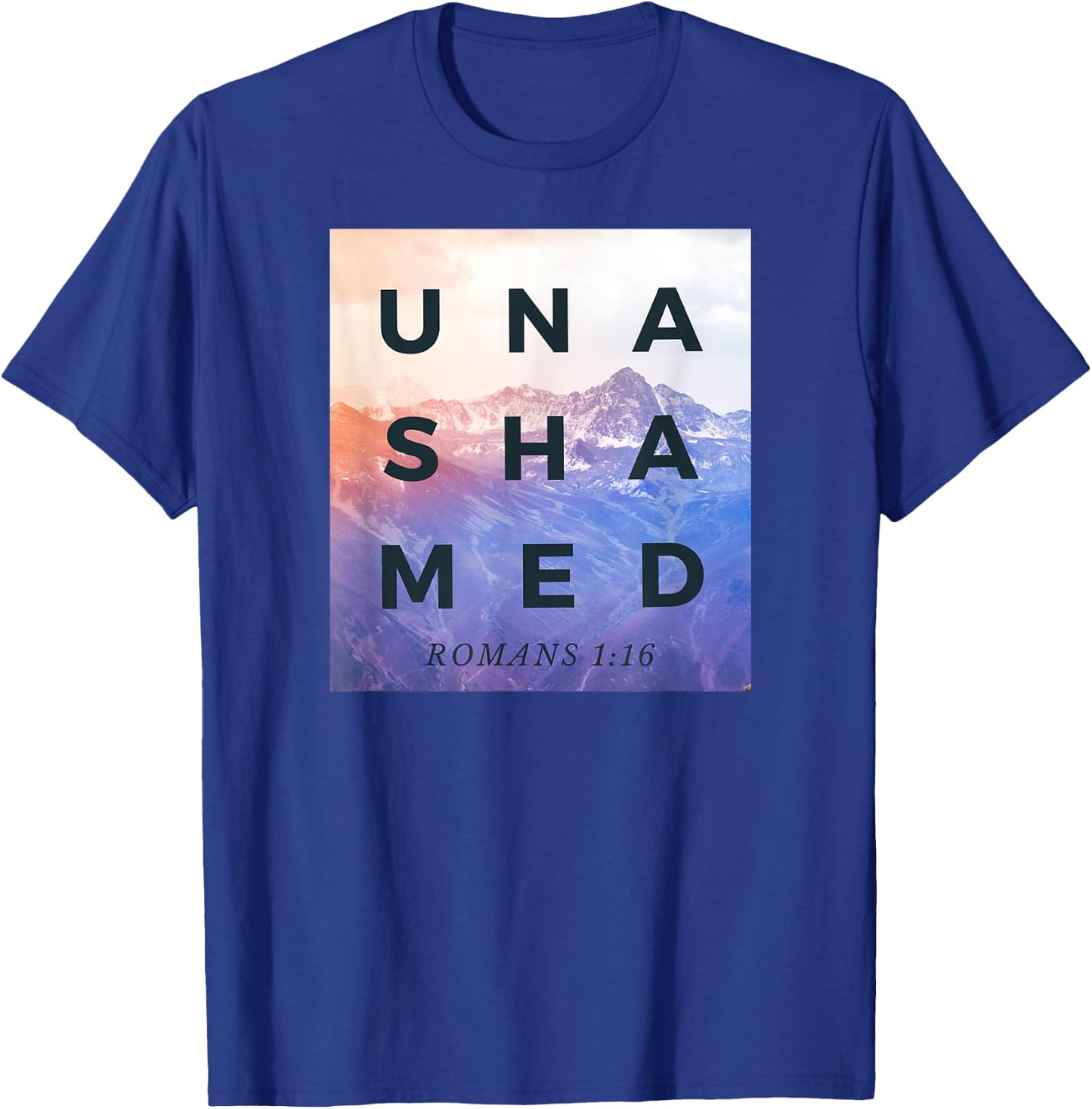 Unashamed Christian Gift Women Kids Roman 1:16 T-Shirt - T-Shirt | Royal