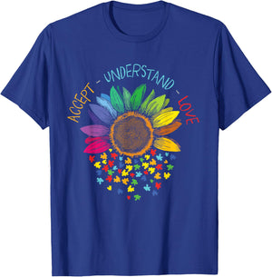 Autism Awareness Accept Understanding Love ASD T-Shirt - T-Shirt | Royal