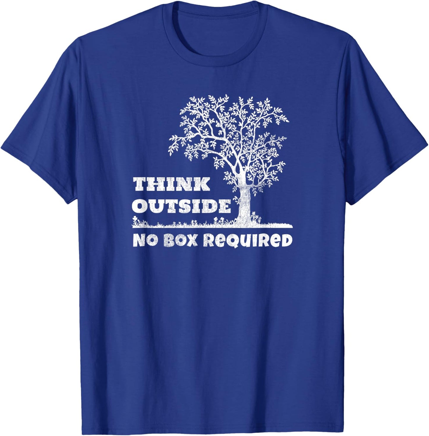 Camping - Think Outside No Box Required T-Shirt - T-Shirt | Royal