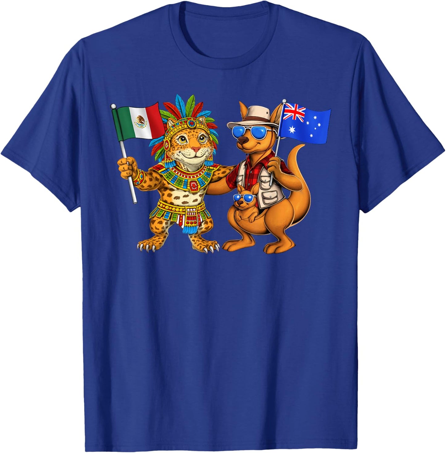 Mexico Australia Flag Mexican Australian Roots México T-Shirt - T-Shirt | Royal