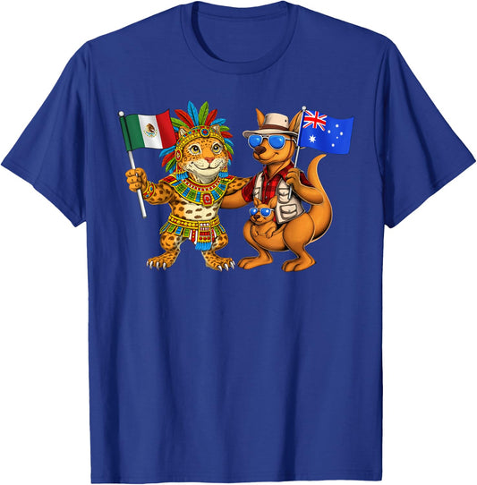 Mexico Australia Flag Mexican Australian Roots México T-Shirt - T-Shirt | Royal