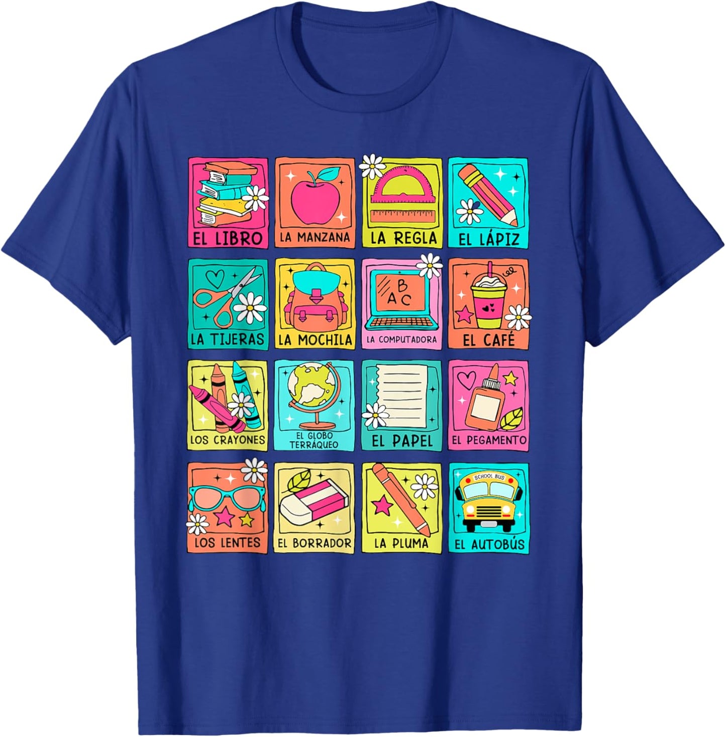 Maestra Bilingue Back To School Spanish Teacher Student Men Women Girls Kids T-Shirt - T-Shirt | Royal
