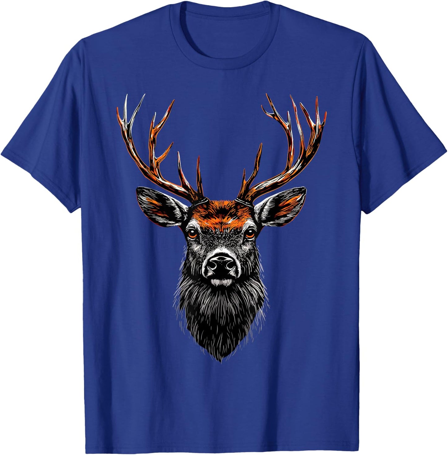 Deer Antler Hunting Deer Red Deer Antler , Black, S T-Shirt - T-Shirt | Royal
