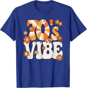 70s Vibe 70s Theme Party Hippie Outfit 70s Costume , black T-Shirt - T-Shirt | Royal