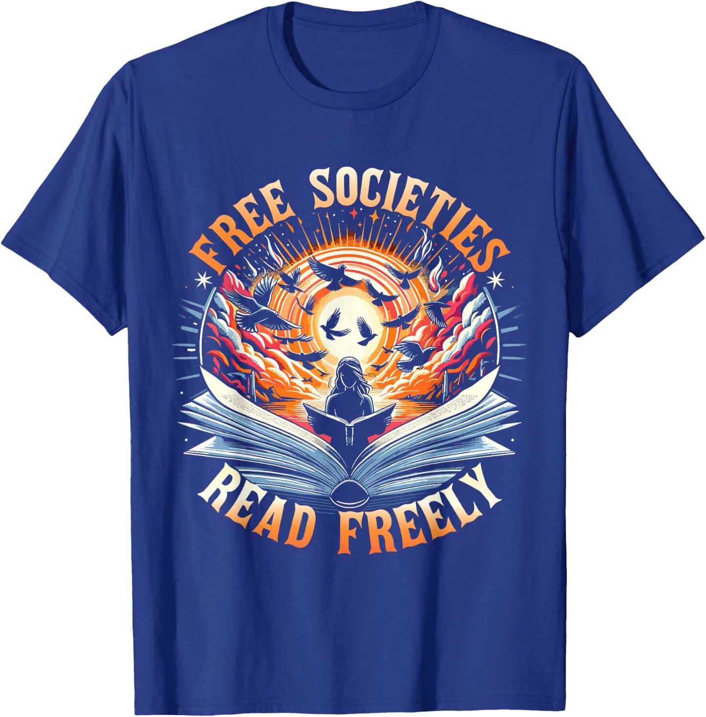 Book Lover Quote Banned Books T-Shirt - T-Shirt | Royal
