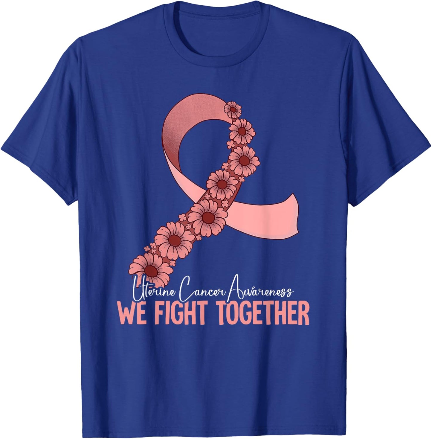 Uterine Cancer Awareness by Uterine Cancer Awareness for -Adults, -Kids, Black, Small, Short Sleeve T-Shirt - T-Shirt | Royal
