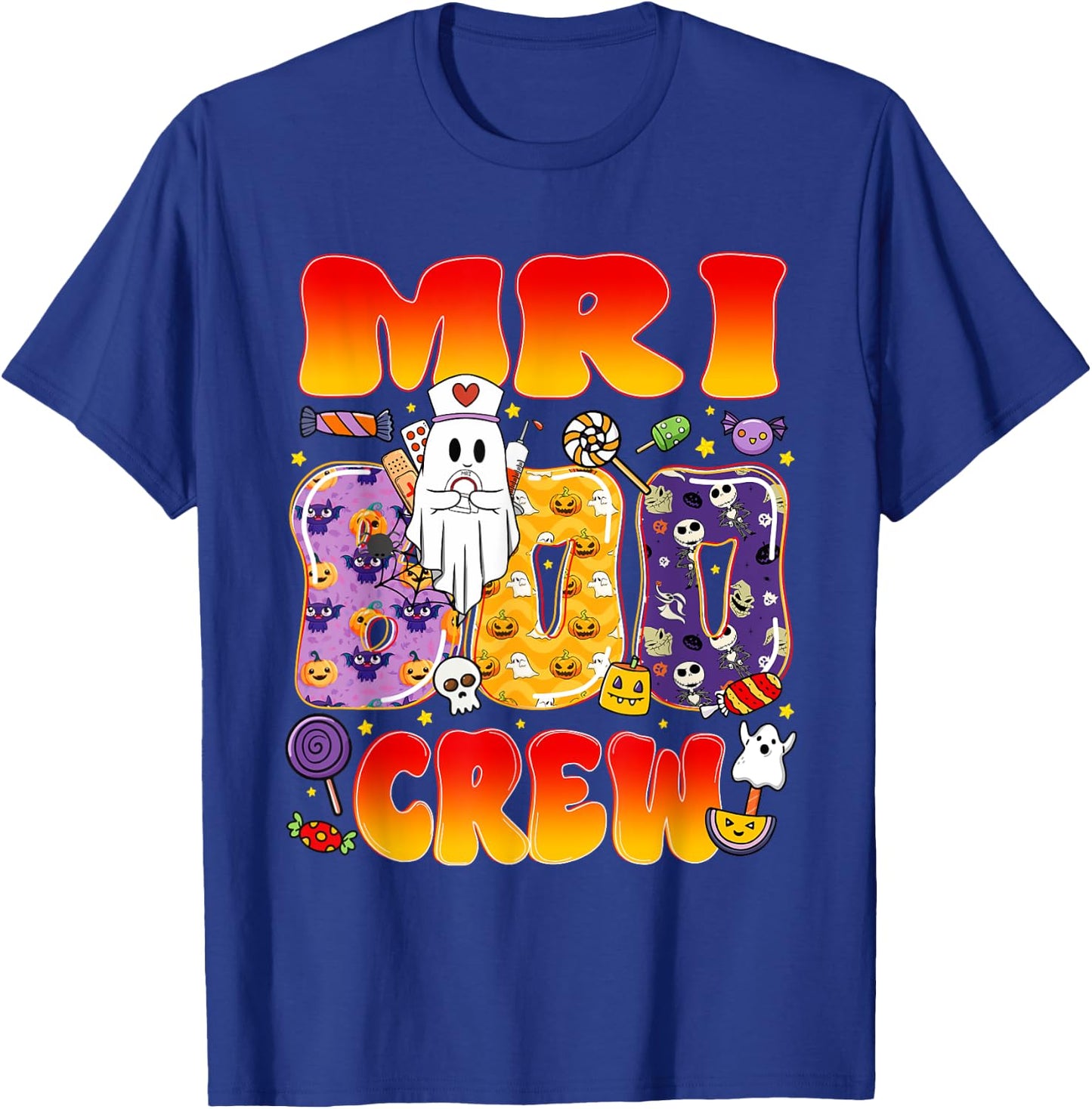 MRI Boo Crew MRI Tech Funny Halloween T-Shirt - T-Shirt | Royal