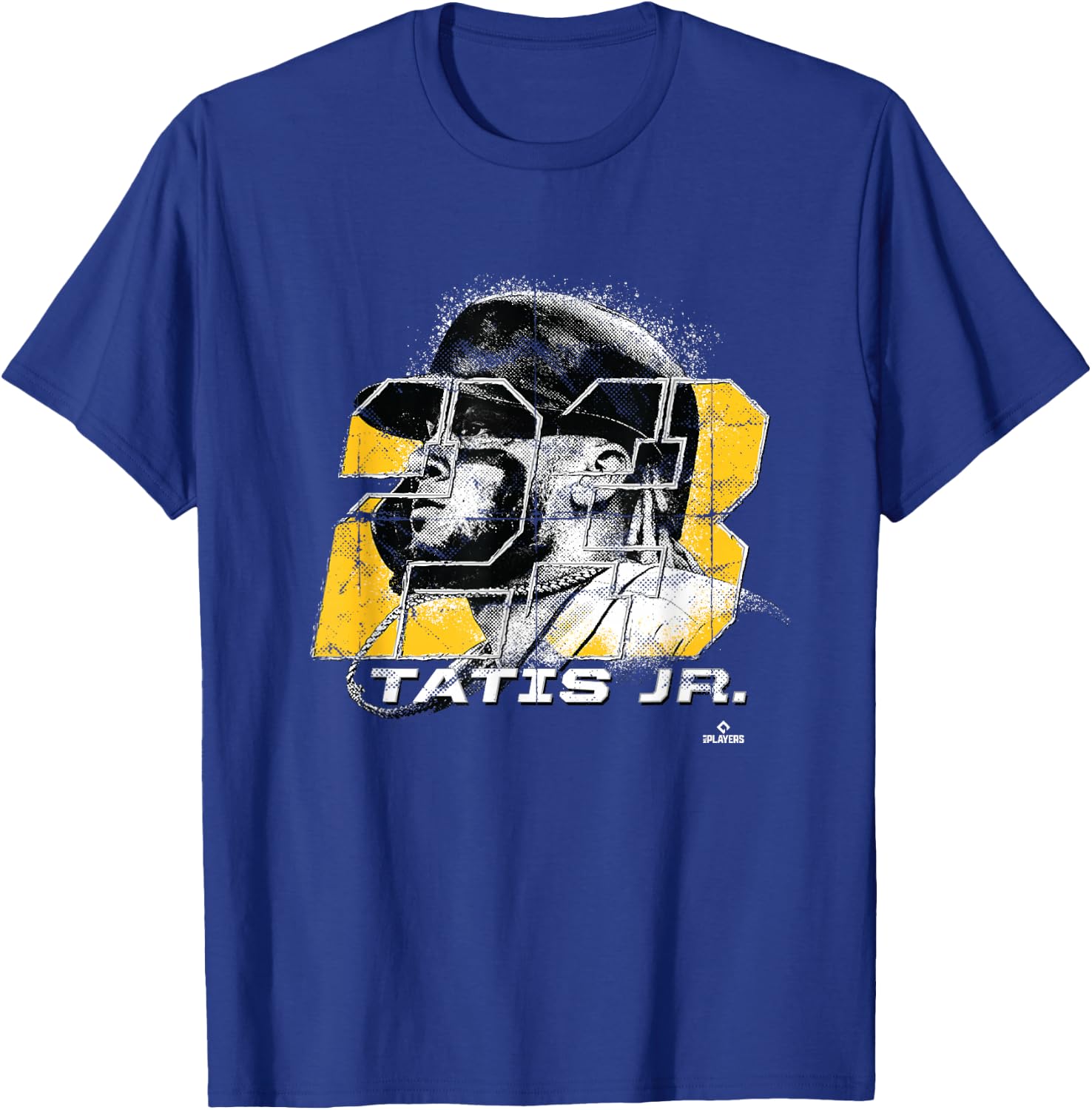 FanPrint Fernando Tatis, Jr. Silhouette - Men's Baseball Sports - Black - Small T-Shirt - T-Shirt | Royal