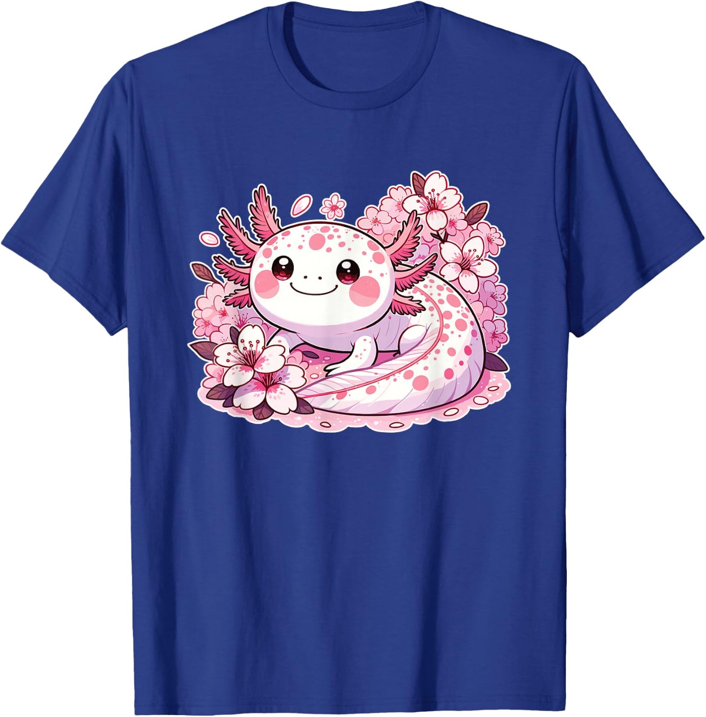 Spring Axolotl With Cherry Blossoms Sweet Spring Axolotl T-Shirt - T-Shirt | Royal