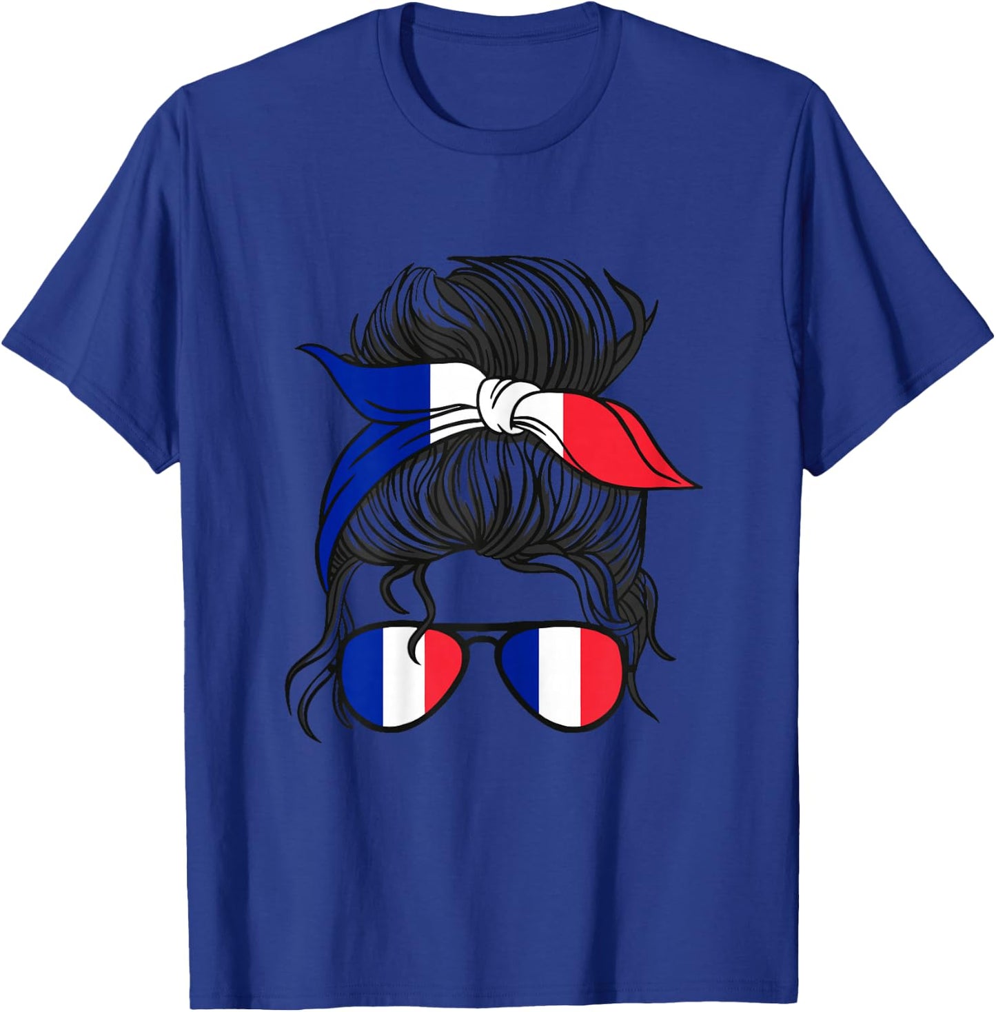 French Girl France French Girl France Women French Flag T-Shirt - T-Shirt | Royal