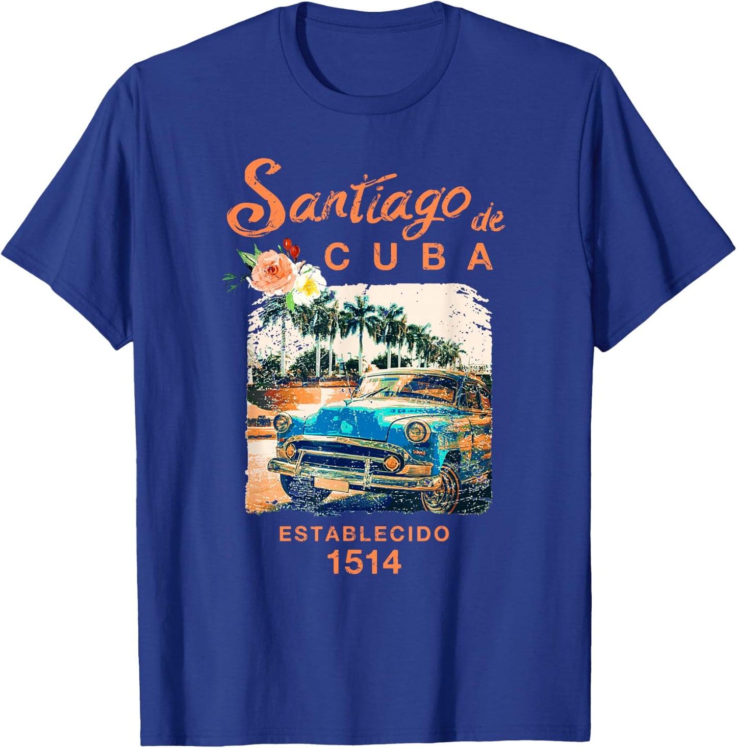 Cuba Santiago de Cuba Vintage Travel Cuban T-Shirt - T-Shirt | Royal