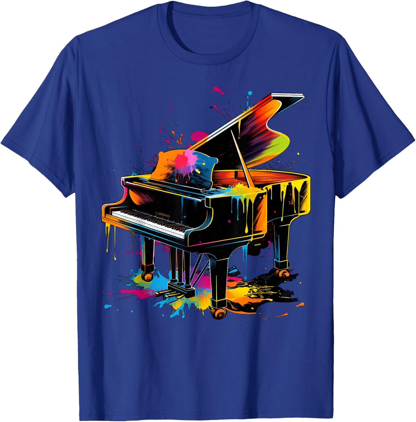 Piano , Women and Children , black T-Shirt - T-Shirt | Royal