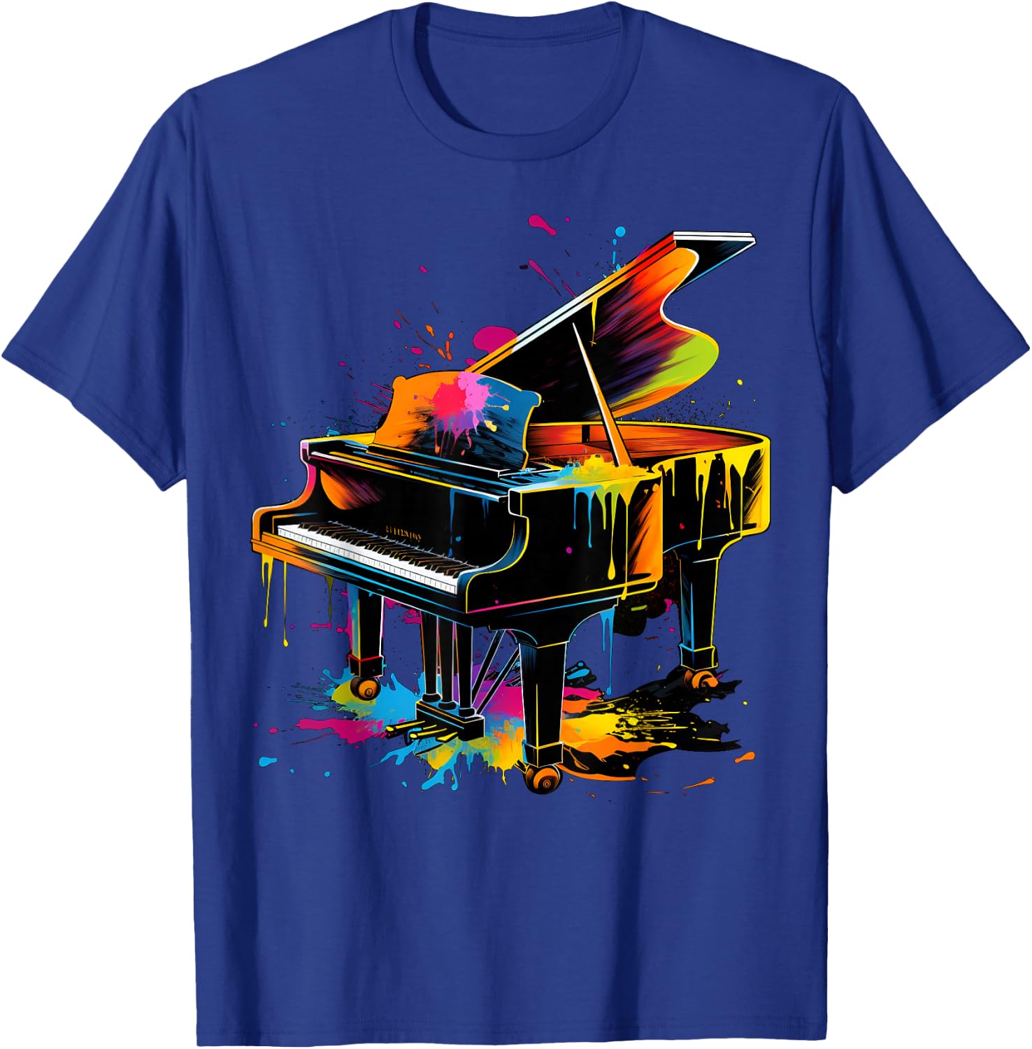 Piano , Women and Children , black T-Shirt - T-Shirt | Royal