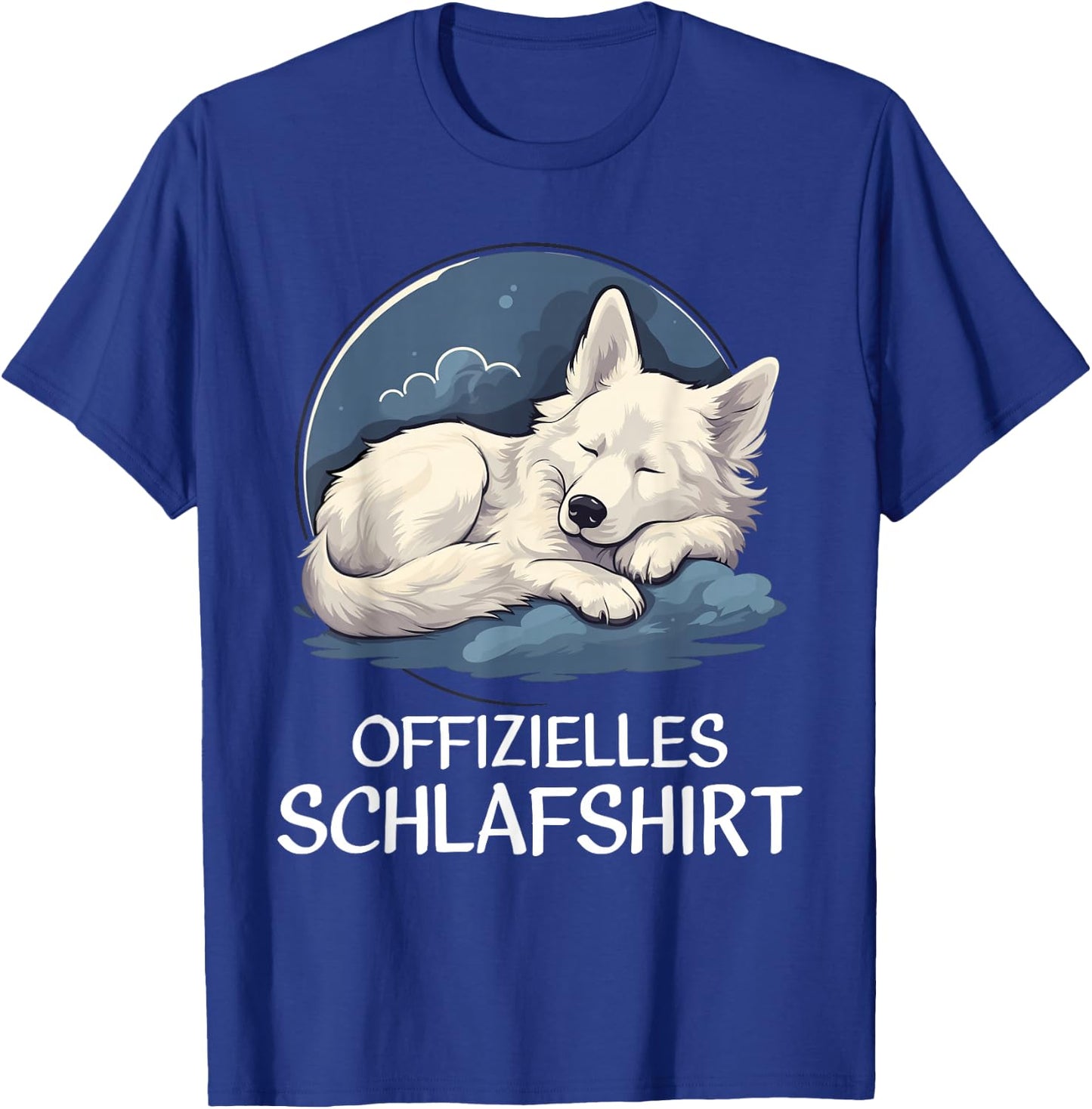 Official Sleep Shirt White Shepherd Nightdress Pyjamas , black T-Shirt - T-Shirt | Royal