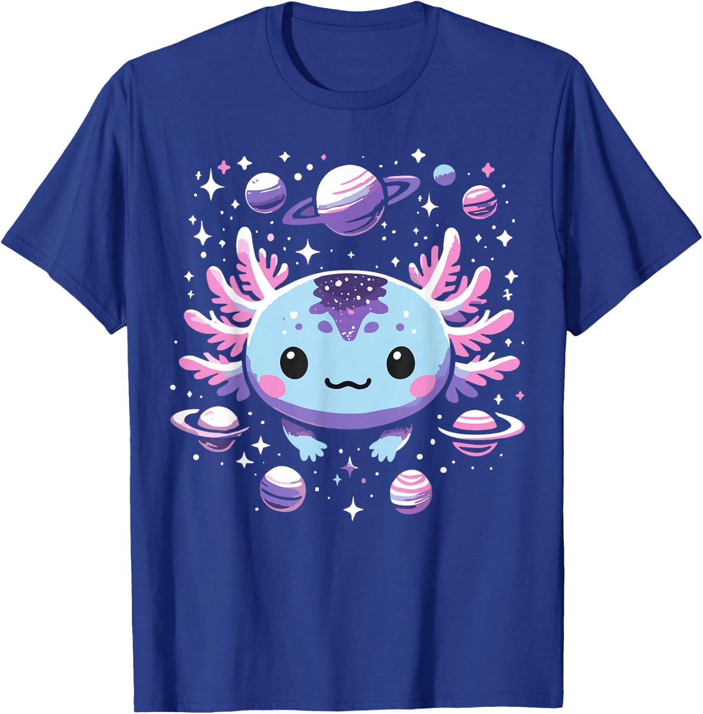 Galaxy Axolotl Funny Goth Space Axolotl T-Shirt - T-Shirt | Royal