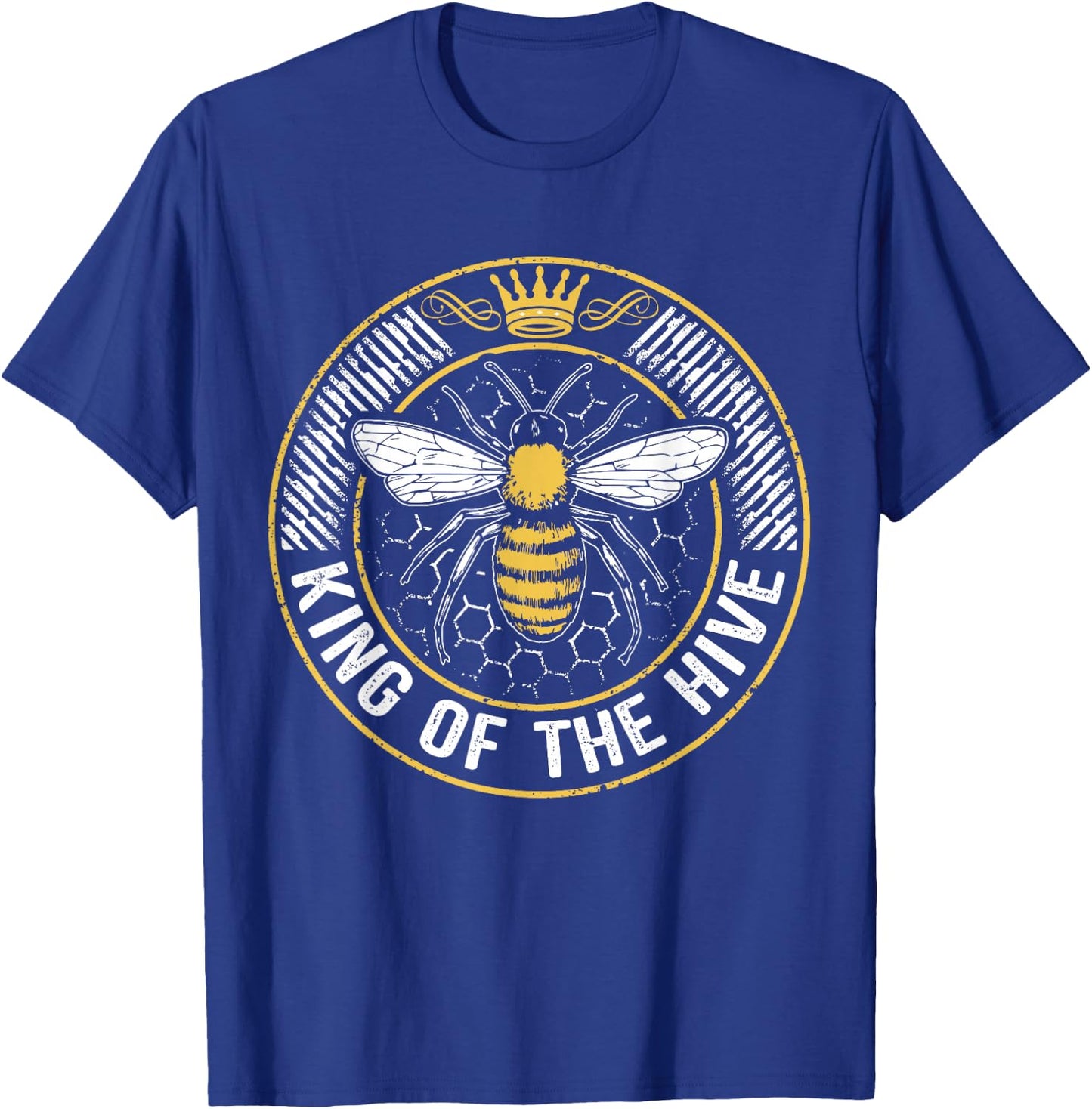 King Of The Hive Beekeeper Bee Lover Honey T-Shirt - T-Shirt | Royal