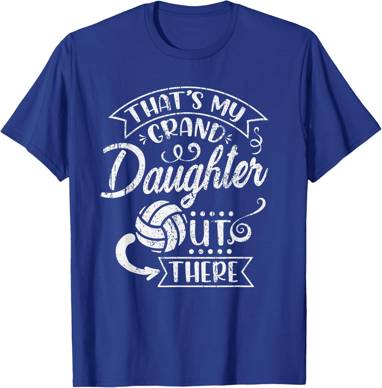 That's My Granddaughter Out There Volleyball Grandma T-Shirt - T-Shirt | Royal