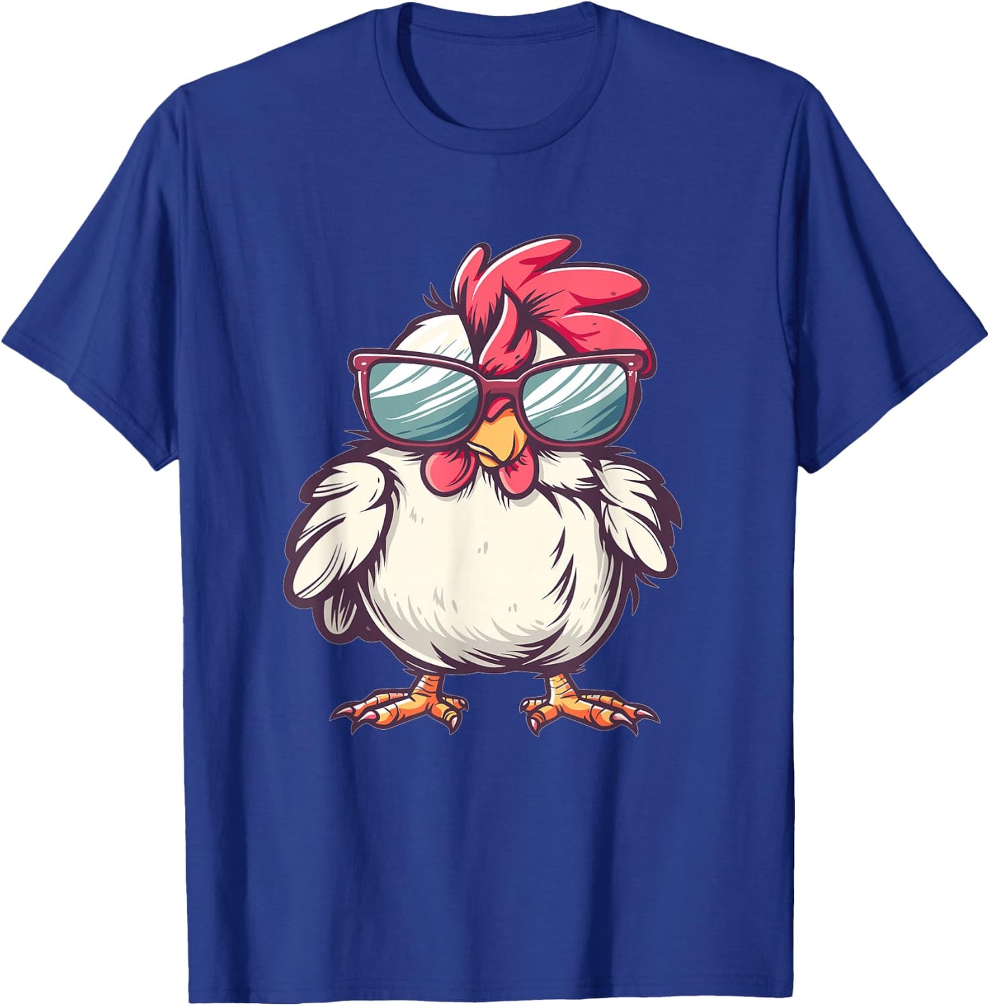 Cute Chicken With Sunglasses I Kids Chicken T-Shirt - T-Shirt | Royal